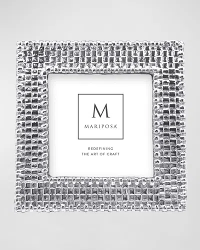 Mariposa Basket Weave Frame, 4"sq. In Metallic