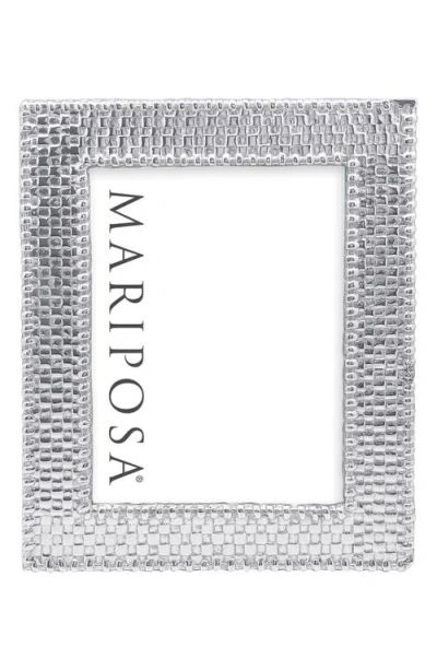 Mariposa Basket Weave Recycled Aluminum Picture Frame In Transparent