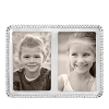 Mariposa Beaded Double Picture Frame, 4" X 6" In Aluminum