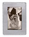 Mariposa Beaded Engravable Picture Frame, 4" X 6" In Silver