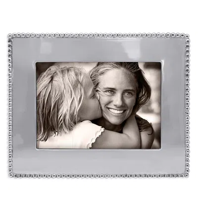 Mariposa Beaded Engravable Picture Frame, 5 X 7 In Gray