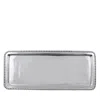Mariposa Beaded Long Serving Tray In Silver