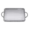 Mariposa Beaded Medium Serving Tray In Silver