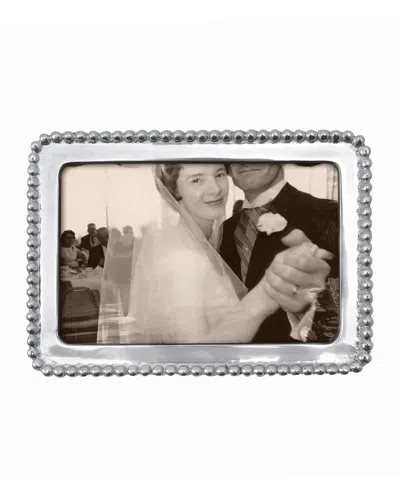 Mariposa Beaded Picture Frame, 4" X 6" In Silver
