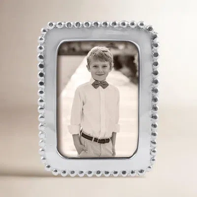Mariposa Beaded Picture Frame In Silver