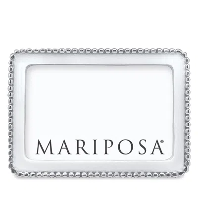 Mariposa Beaded White 4x6 Picture Frame