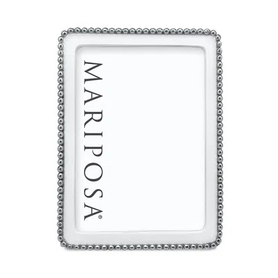 Mariposa Beaded White Picture Frame, 5 X 7