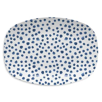 Mariposa Blue Dotty Platter