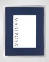Mariposa Leather Photo Frame With Metal Border, 5" X 7" In Blue
