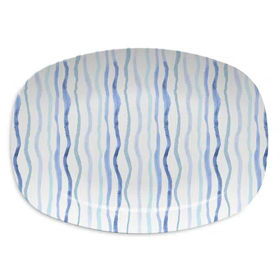 Mariposa Blue Stripe Tease Platter