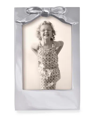 Mariposa Bow Picture Frame, 4" X 6" In Silver