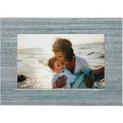 Mariposa Capri Faux Grasscloth 4 X 6-inch Picture Frame In Blue