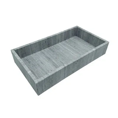 Mariposa Capri Guest Towel Napkin Box With Insert In Gray