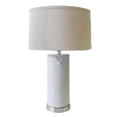 Mariposa Ceramic Rope Table Lamp In White