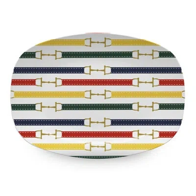 Mariposa Chomping At The Bit Platter In White