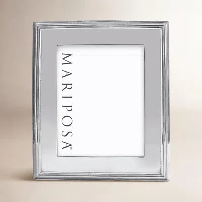 Mariposa Classic Silver Metal Beveled Picture Frame