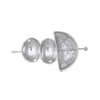 Mariposa Cocktail Garnish Server In Silver