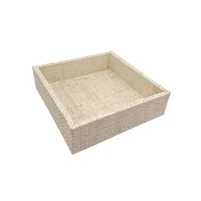 Mariposa Coconut Grove Cocktail Napkin Box With Insert In Neutral