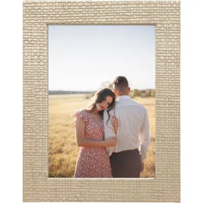 Mariposa Coconut Grove Faux Grasscloth 5 X 7-inch Picture Frame In Brown