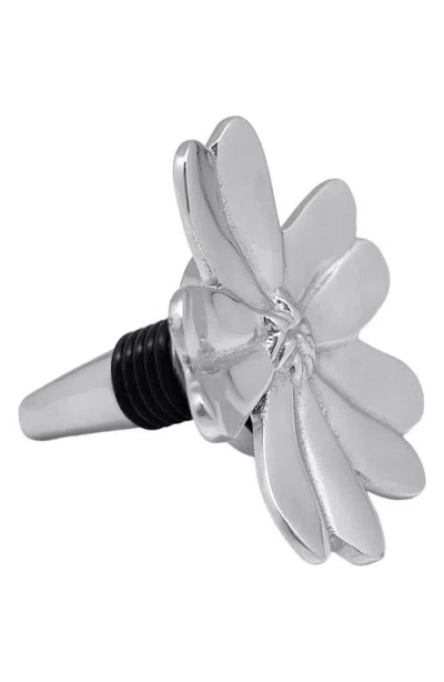 Mariposa Cosmos Flat Bottle Stopper In Silver