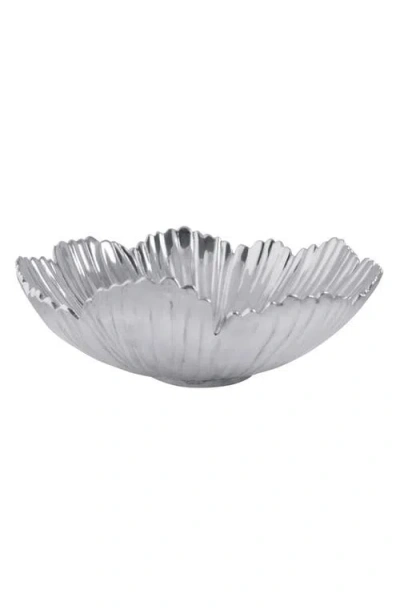 Mariposa Cosmos Serving Bowl In Silver