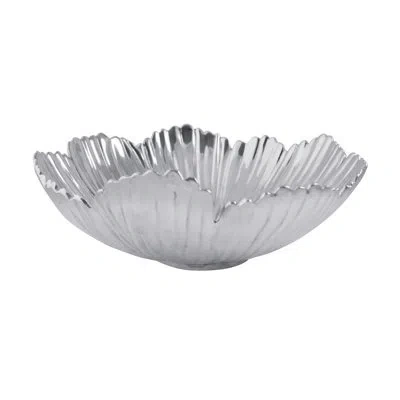 Mariposa Cosmos Serving Bowl In Silver