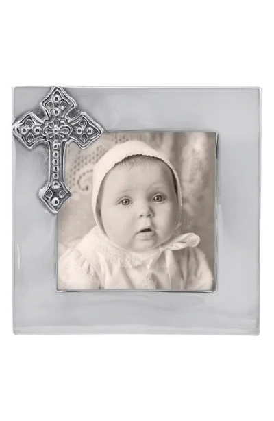 Mariposa Cross 4 X 4-inch Picture Frame In White