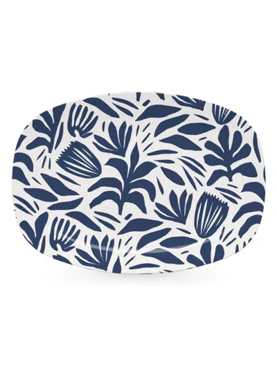 Mariposa Decorative Style Palma Botanicals Platter In Blue