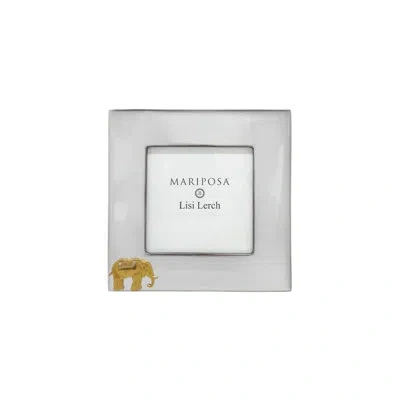 Mariposa Elephant 4x4 Engravable Frame In Silver