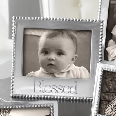 Mariposa Expressions "blessed" Picture Frame In Silver