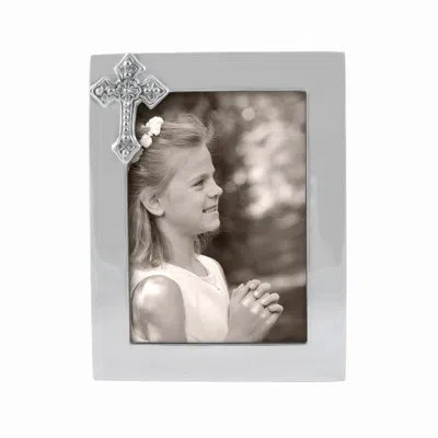 Mariposa Faith Cross Picture Frame In Silver