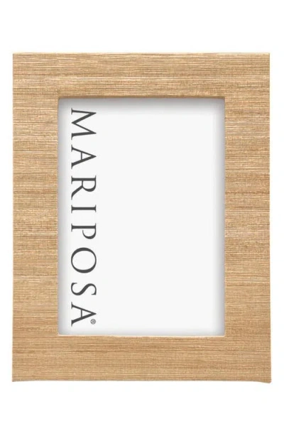 Mariposa Faux Grasscloth Picture Frame In Beige