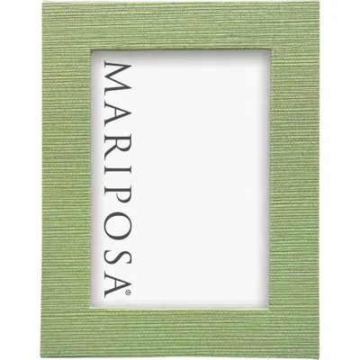 Mariposa Faux Grasscloth Picture Frame In Green