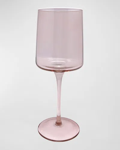 Mariposa Fine Line Clear Wine Glasses, Set Of 4 In Pink