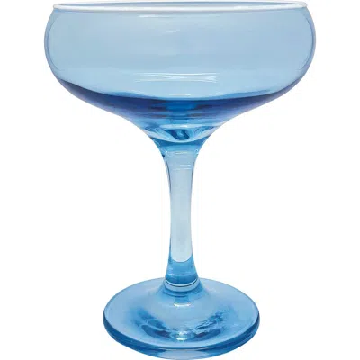 Mariposa Fine Line Set Of 4 Coupe Glasses In Blue
