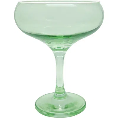 Mariposa Fine Line Set Of 4 Coupe Glasses In Green