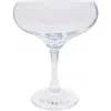 Mariposa Fine Line Clear Coupe Glasses, Set Of 4 In White