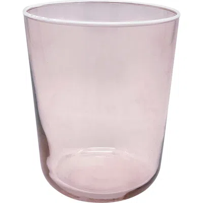 Mariposa Fine Line Set Of 4 Double Old Fashioned Glasses In Pink