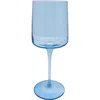 Mariposa Fine Line Clear Wine Glasses, Set Of 4 In Blue