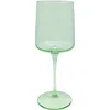 Mariposa Fine Line Set Of 4 Wine Glasses In Green