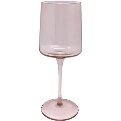 Mariposa Fine Line Set Of 4 Wine Glasses In Pink