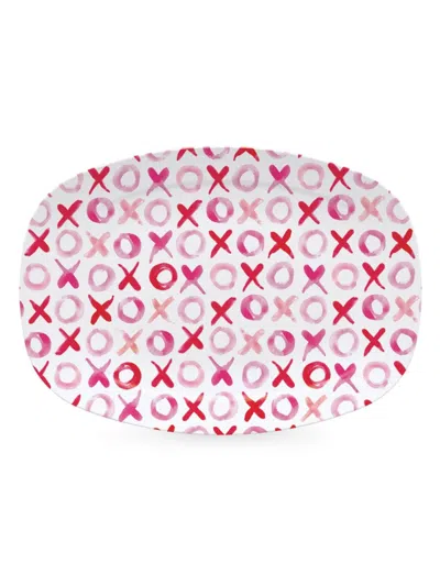 Mariposa First Comes Love Xoxo Platter In Red
