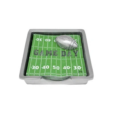 Mariposa Football Signature Napkin Box Set In Silver,green,black,white