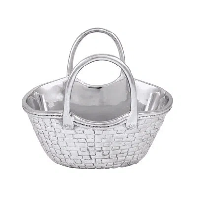 Mariposa Garden Party Aluminum Condiment Server In Silver