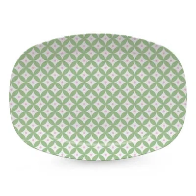 Mariposa Geometric Green Platter
