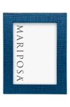 Mariposa Indigo Blue Faux Grasscloth Frame, 5 X 7 In Blue