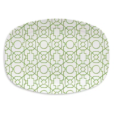Mariposa Green Trellis Platter