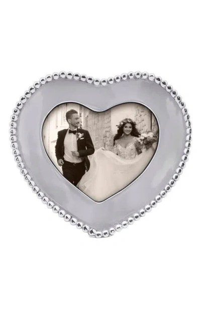 Mariposa Heart Bead 4 X 6-inch Picture Frame In Gray