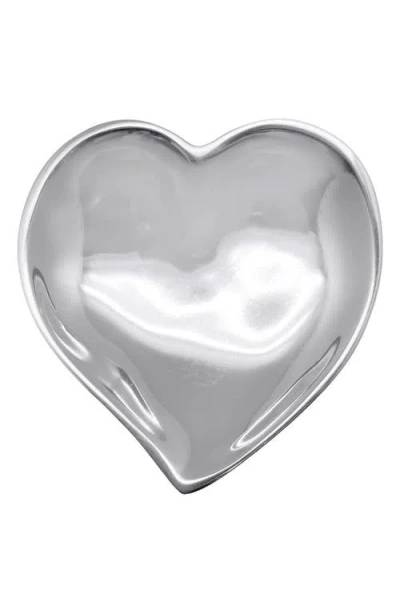 Mariposa Heart Trinket Dish In Silver
