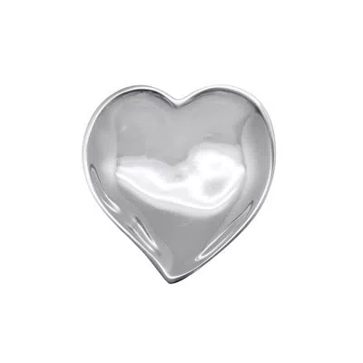 Mariposa Heart Trinket Dish In Silver